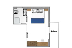 Klein & Fein | max. 2 Pers. | Balkon | 20m²