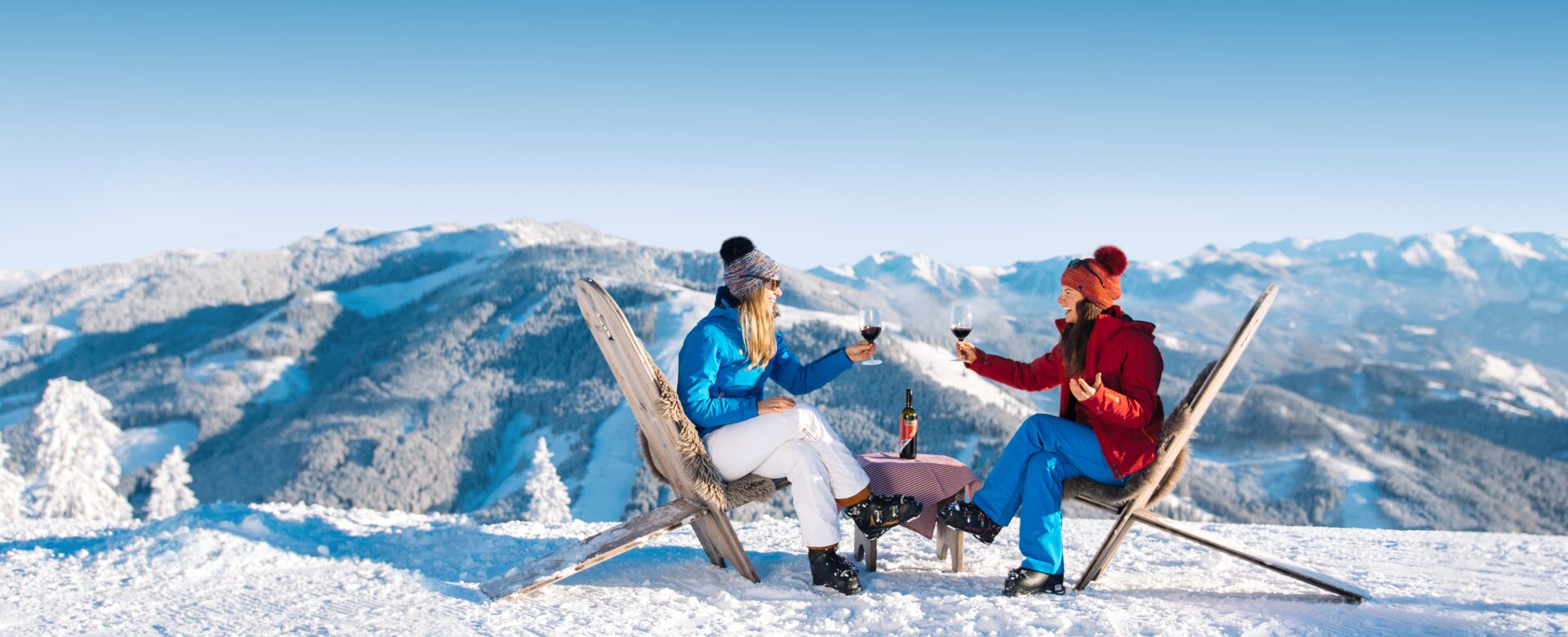 Ski and wine enjoyment for gourmets on the ski huts in Ski amadé