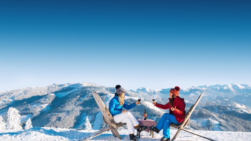 Gourmet Ski- und Weingenuss auf den Hütten in Ski amadé Gourmet Ski- und Weingenuss auf den Hütten in Ski amadé